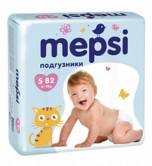 Подгузники для детей Mepsi S (4-9кг) 82 шт. - Картинка #1